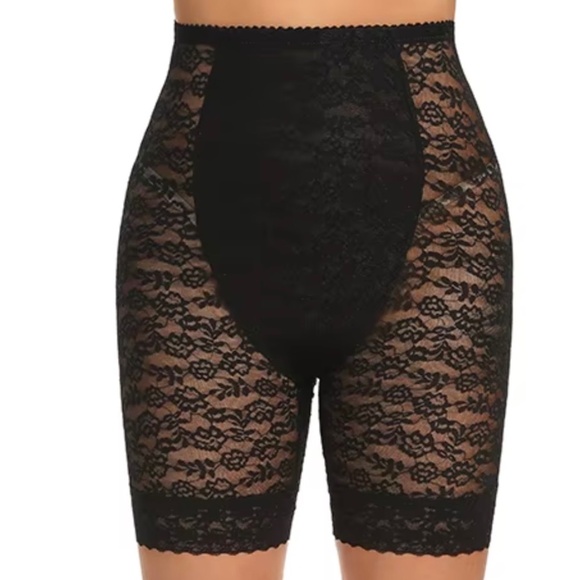 Lace High waist shaping panties. Vintage inspired, Long leg, _32" - 40" waist - Picture 4 of 9